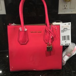 Michael Kors patent leather pink bag